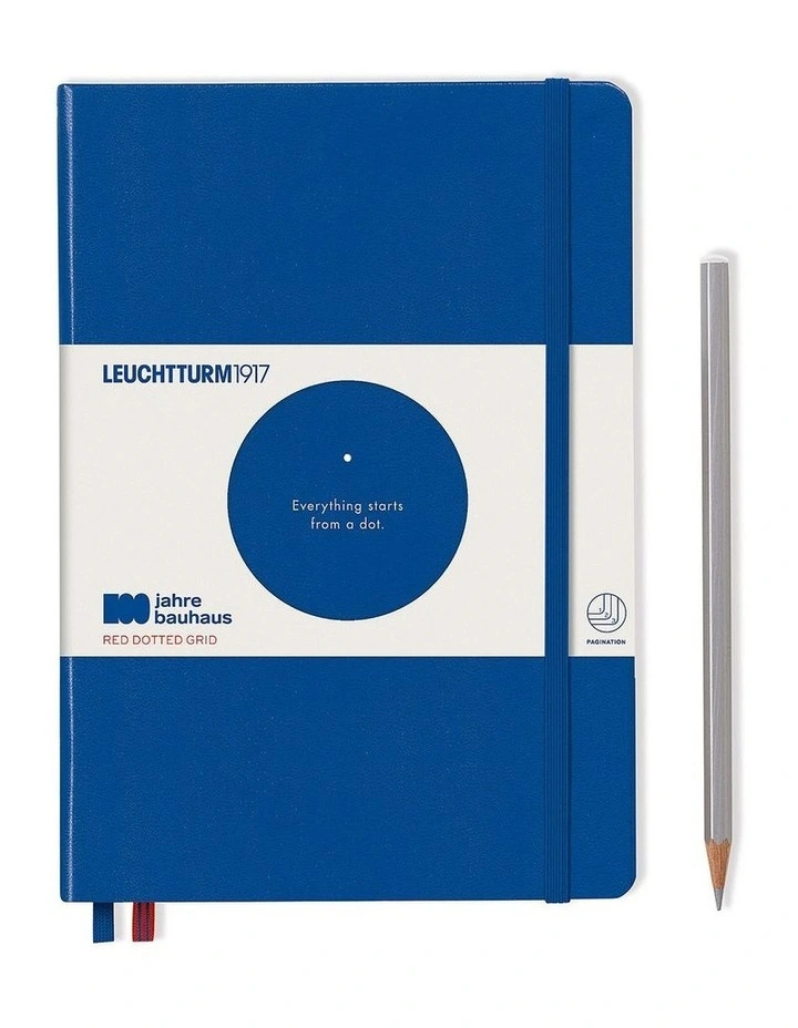 Notebook Medium (A5), Hardcover, 251 Numbered Pages, Dotted, Bauhaus Royal Blue image 1