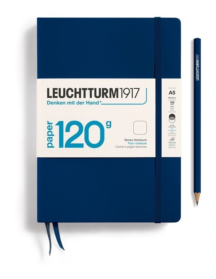 Notebook 120g Edition Hardcover Medium (A5), 230 pages, plain, Navy image 1
