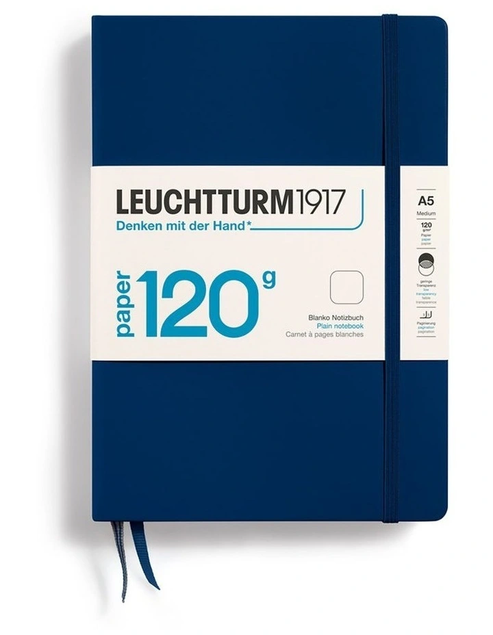 Notebook 120g Edition Hardcover Medium (A5), 230 pages, plain, Navy image 2