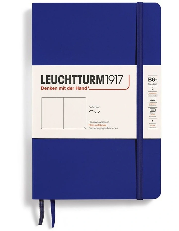 Notebook Paperback (B6 ) Plain, Sofcover, 123 Numbered Pages, Ink image 2