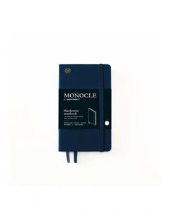 Notebook A6 Monocle, Hardcover, 192 numbered pages, Navy, Dotted
