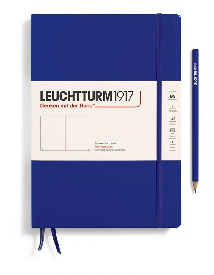 Notebook composititon (B5), hardcover, 219 Numbered pages, Ink, Plain image 1