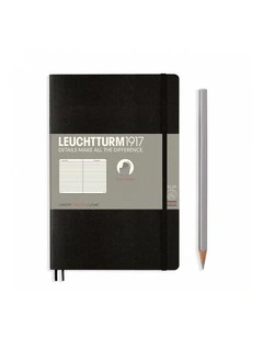 Notebook Paperback (B6 ) Ruled, Softcover, 123 Numbered Pages, Black