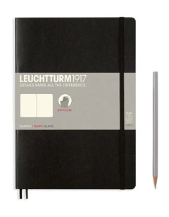 Notebook Composition (B5) Plain, Softcover, 121 Numbered Pages, Black