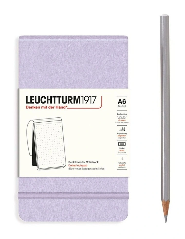 Notebook Hardcover Pocket (A6), Dotted, 184 pages, Lilac image 1