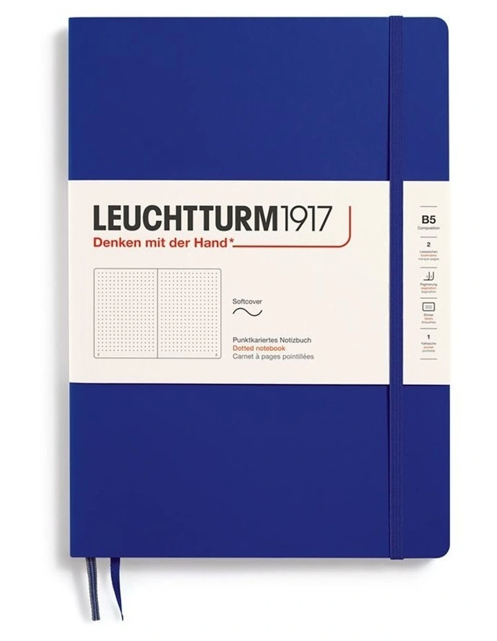Notebook Softcover Composition (B5), 123 pages, dotted, Ink image 2
