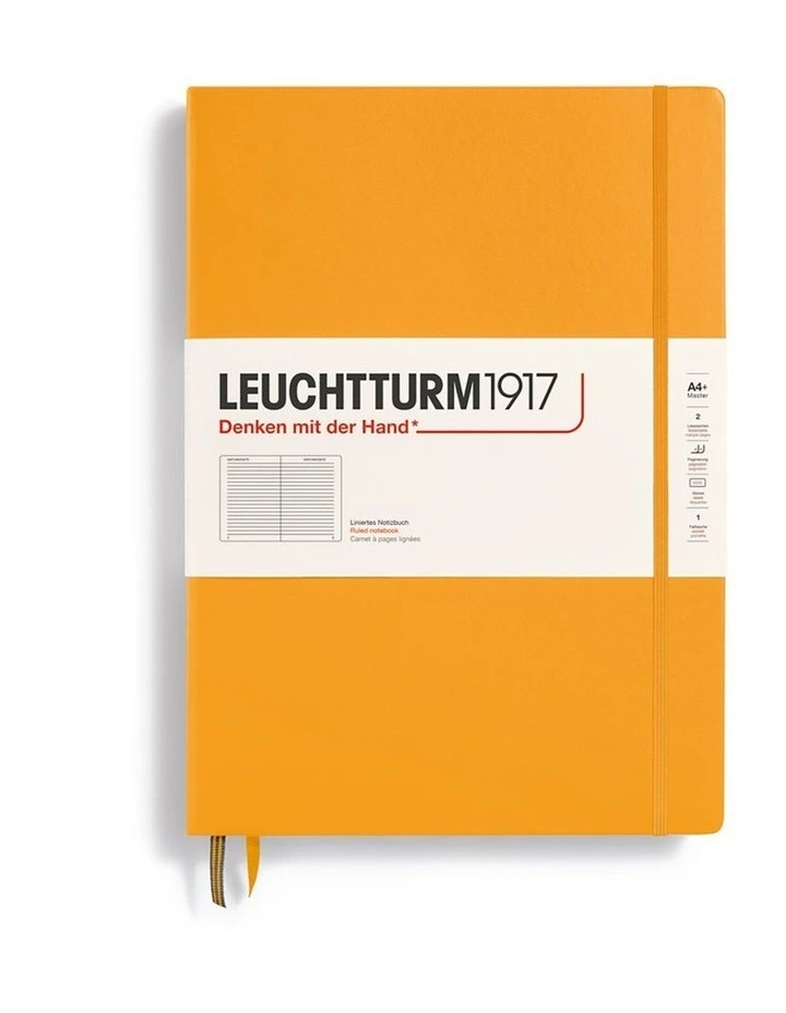 Notebook Master (A4 ) Hardcover, 235 Numbered Pages, ruled, Rising Sun image 2
