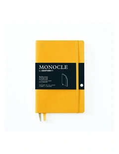 Notebook B6  Monocle, Softcover, 128 numbered pages, Yellow, Dotted