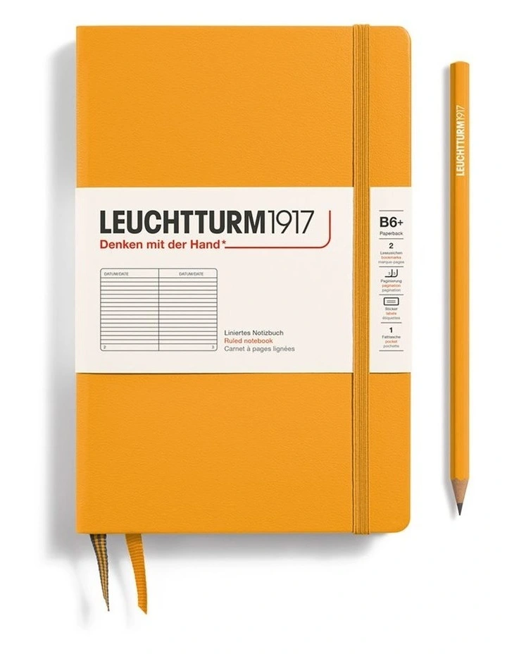Notebook Hardcover Paperback (B6 ), Ruled, 123 pages, Rising Sun image 1