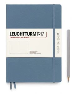 Notebook Hardcover composition (B5), 219 Numbered pages, Plain, Stone Blue