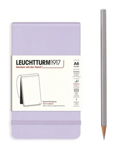 Notepad Pocket (A6), Hardcover, 184 numbered pages, Lilac, Plain