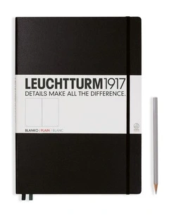 Notebook Master (A4 ) Hardcover, 235 Numbered Pages, Plain, Black
