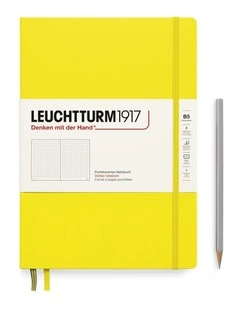 Notebook Hardcover composition (B5), 219 Numbered pages, Dotted, Lemon