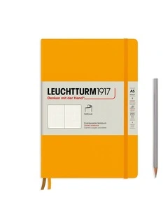 Notebook Softcover Medium (A5), 123 pages, Dotted, Rising Sun