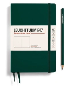 Paperback (B6 ), Hardcover, 219 pages, plain, Forest Green