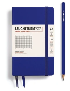Notebook HC Pocket (A6), 187 pages, squared, Ink