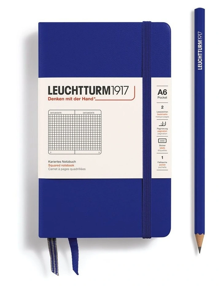 Notebook HC Pocket (A6), 187 pages, squared, Ink image 1