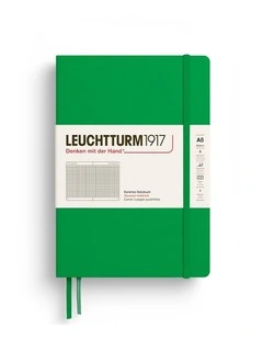Notebook HC Medium (A5), 251 p, Squared, Spring Leaf
