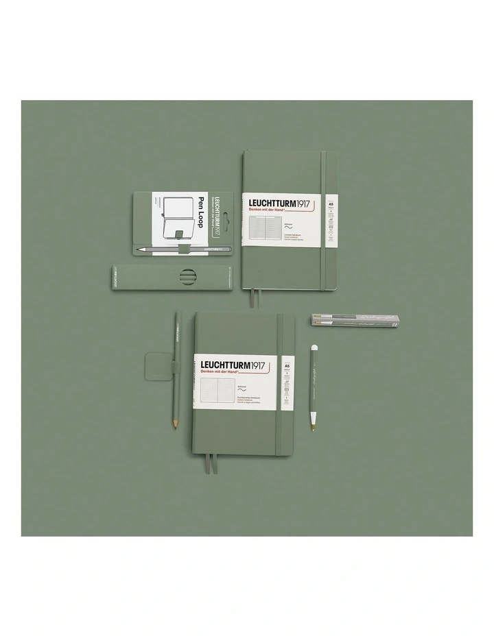 Notebook Hardcover Medium (A5), 251 pages, Dotted, Olive image 2