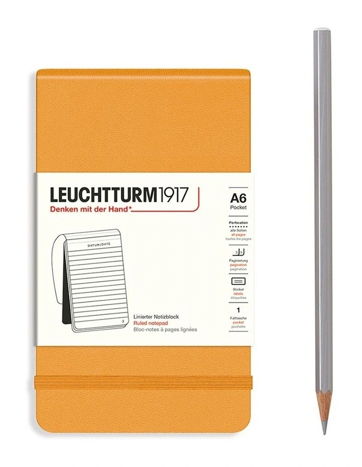 Notebook Hardcover Pocket (A6), Ruled, 184 pages, Rising Sun image 1