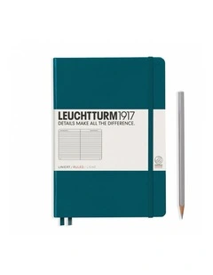 Notebook Medium (A5) Ruled, Hardcover, 251 Numbered Pages, Pacific Green