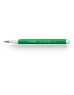Drehgriffel No.1, Ballpoint Twist Pen with royal blue ink in Spring Leaf
