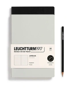 Jottbook (A5) Ruled Dotted, Light Grey and Black, double pack