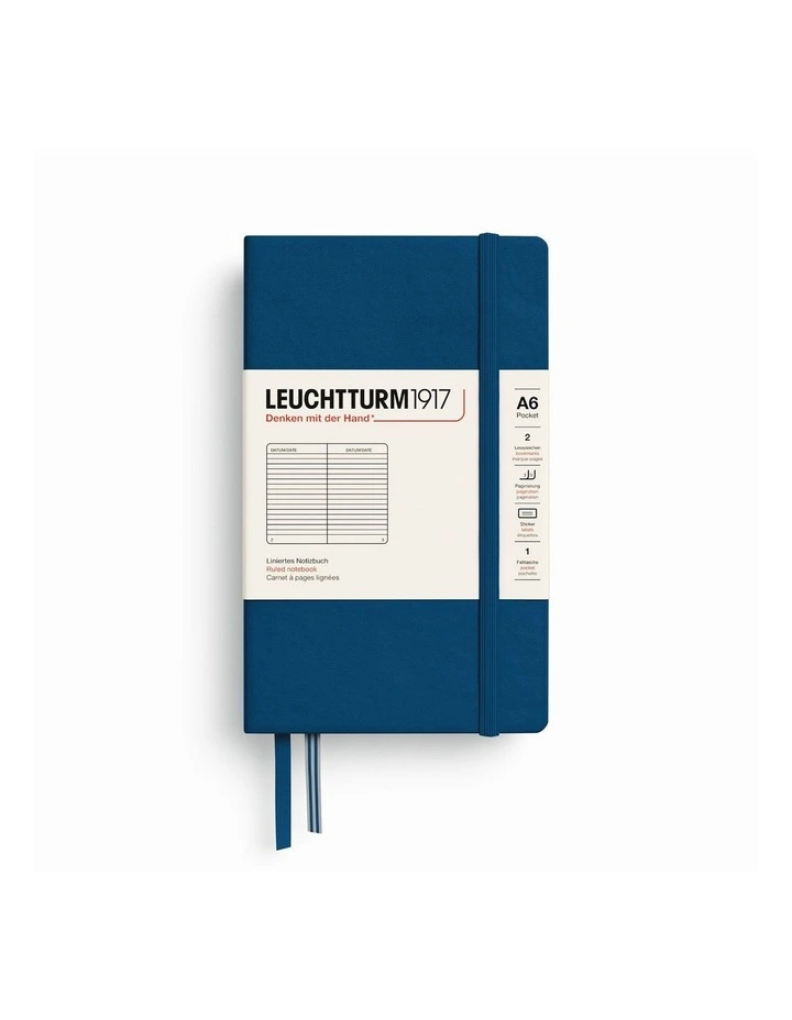 Notebook Hardcover Pocket (A6), Ruled, 187 pages, Indigo image 1