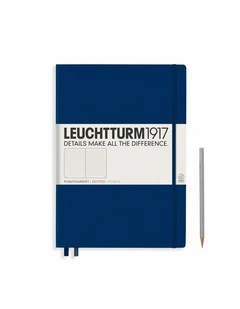 Notebook Master (A4 ) Hardcover, 235 Numbered Pages, Dotted, Navy