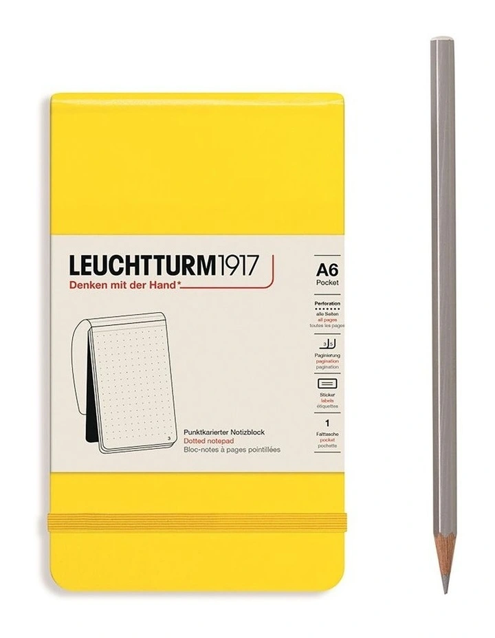 Reporter Notepad Pocket, Lemon, Dotted image 1