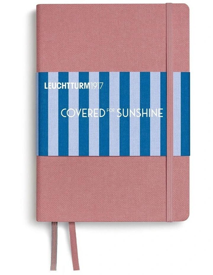 Notebook Hardcover Medium (A5) 251 numbered pages, Covered for Sunshine,Dotted, Beach Rose image 1