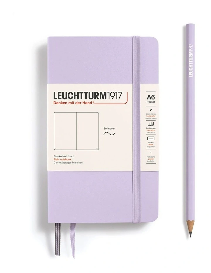 Notebook Softcover Pocket (A6), Plain, 187 pages, Lilac image 1