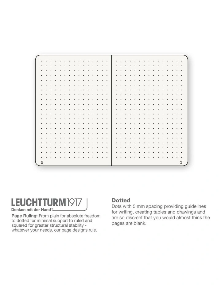 Notebook Medium (A5), Hardcover, 251 numbered pages, Rising Sun, dotted image 3