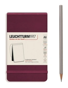 Reporter Notepad Pocket, Port Red, Dotted