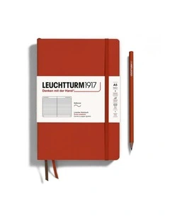 Notebook Softcover Medium (A5), 123 pages, Ruled, Fox Red