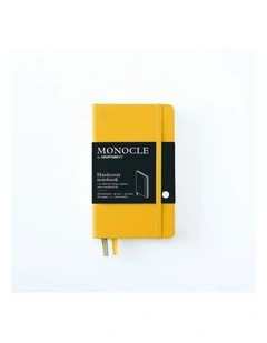 Notebook A6 Monocle, hardcover, 192 numbered pages, Yellow, Dotted