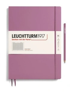 Notebook Master Slim (A4 ) Hardcover, 123 Numbered pages, squared, Dusty Rose