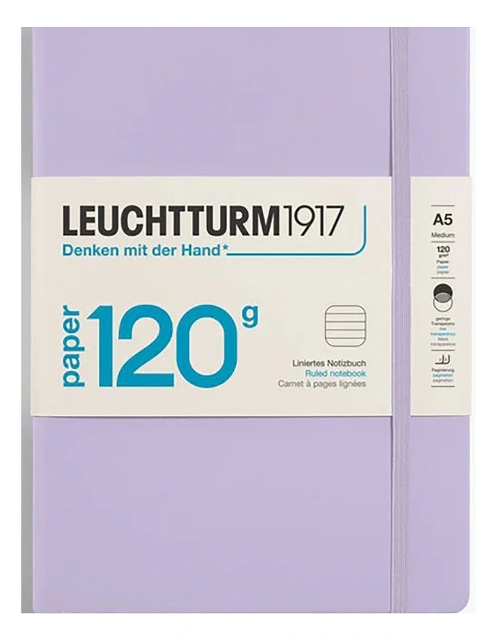 120g Edition Notebook (A5), 203 pages, Plain, Lilac image 1