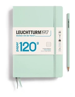 Notebook Hardcover Medium (A5), 120g Edition, Ruled, 203 pages, Mint Green
