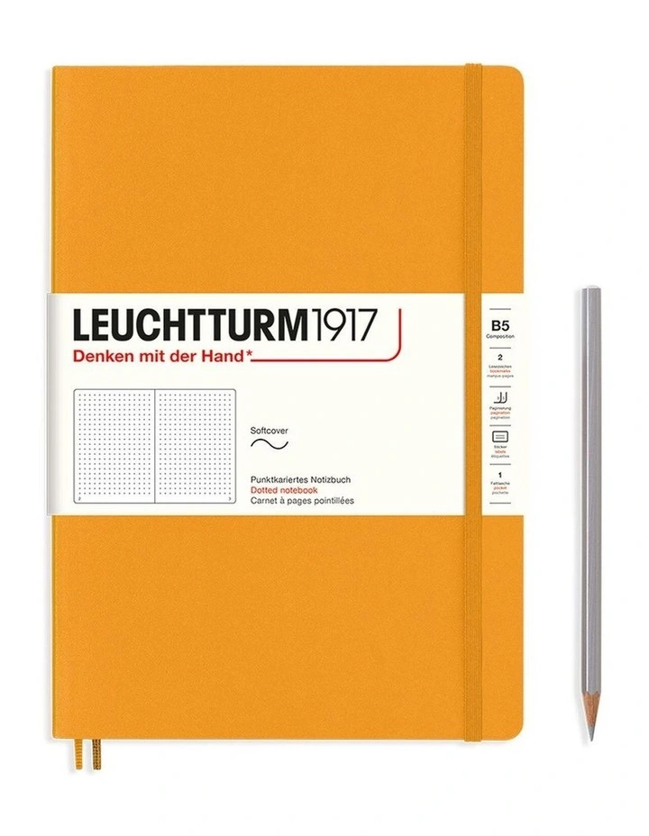 Notebook Composition (B5) Dotted, Softcover, 123 Numbered pages, Rising Sun image 1