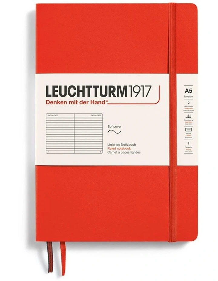 Notebook Softcover Medium (A5), 123 Pages, Ruled Lobster image 1