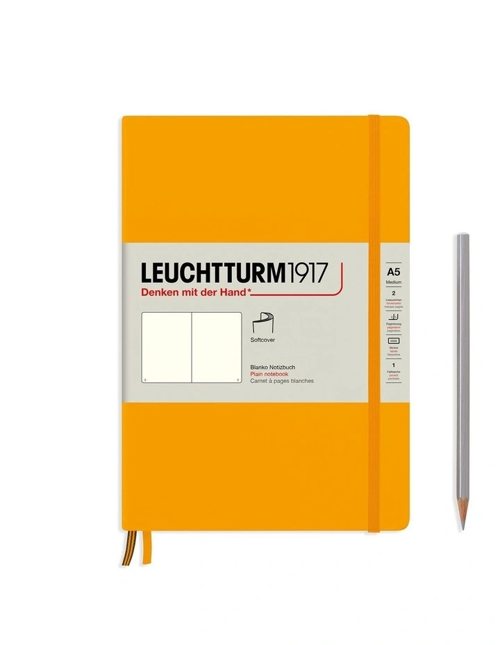 Notebook Softcover Medium (A5), 123 pages, Plain, Rising Sun image 1