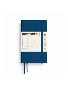 Notebook Softcover Pocket (A6), Plain, 123 pages, Indigo