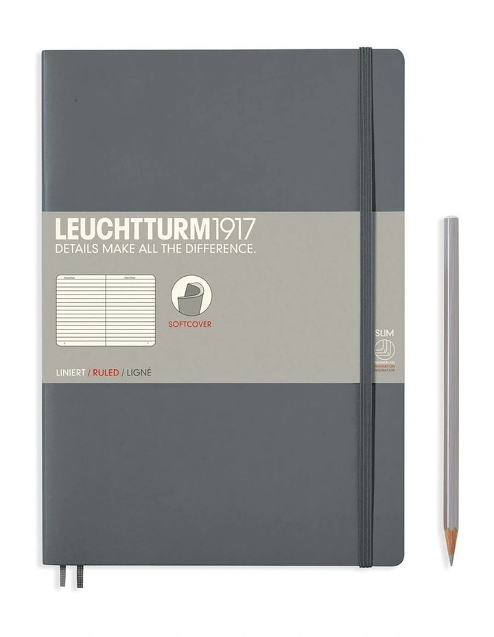 Notebook Composition (B5) Ruled, Softcover, 121 Numbered Pages, Anthracite image 1