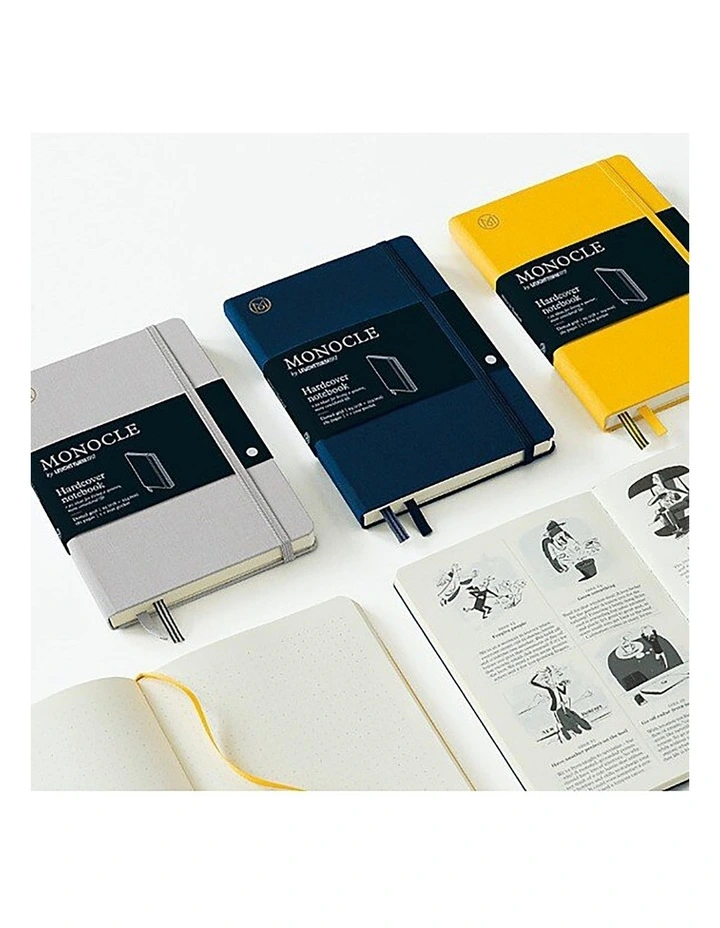 Notebook A6 Monocle, Softcover, 128 numbered pages, Light Grey, Dotted image 2