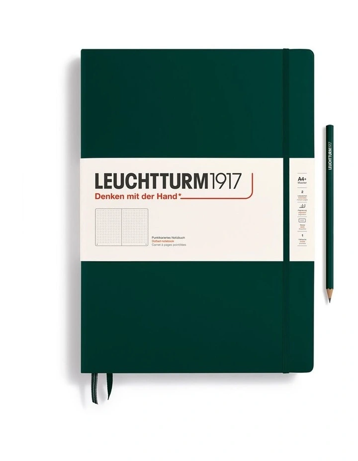 Notebook Hardcover Master Classic (A4 ), Dotted, 235 pages, Forest Green image 1