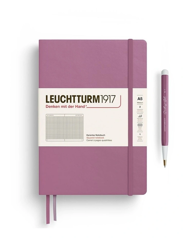 Notebook HC Medium (A5), 251 p, Squared, Dusty Rose image 2