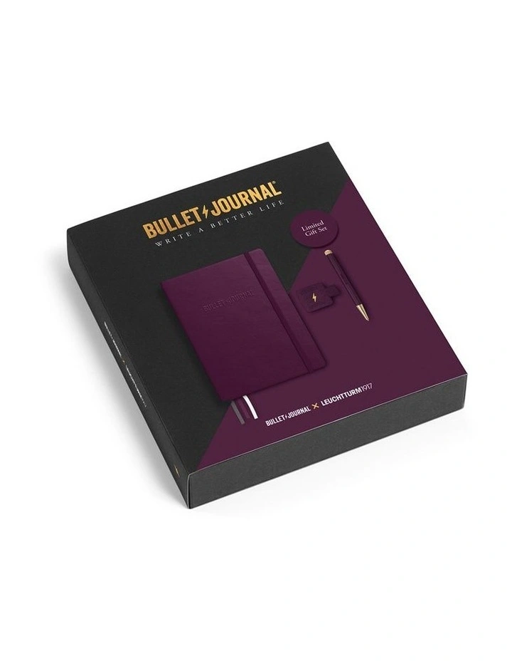 Bullet Journal Purple26 Collectors Set - 1x Bullet Journal A5, 1x Twist Pen, 1x Pen Loop image 1