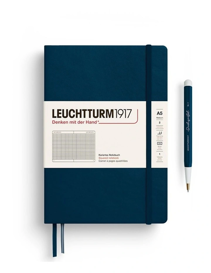 Notebook HC Medium (A5), 251 p, Squared, Deep Sea image 2