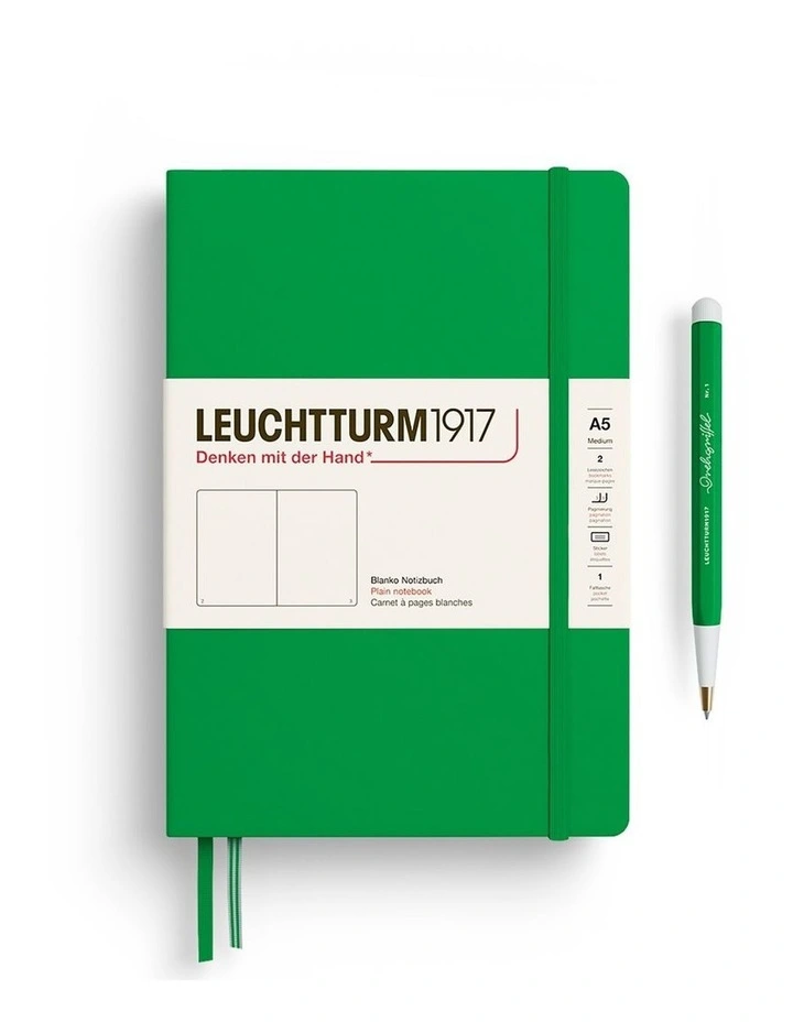Notebook HC Medium (A5), 251 p, Plain, Spring Leaf image 2